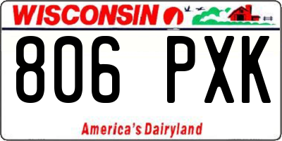 WI license plate 806PXK