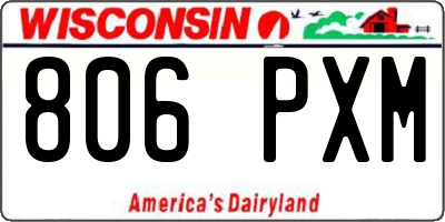 WI license plate 806PXM