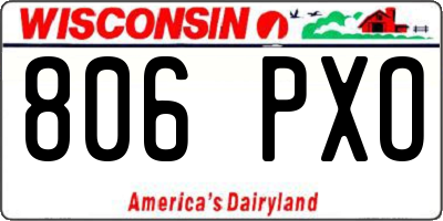 WI license plate 806PXO