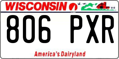 WI license plate 806PXR