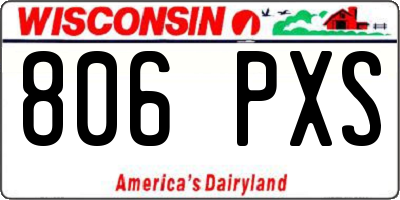 WI license plate 806PXS