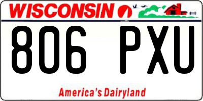 WI license plate 806PXU