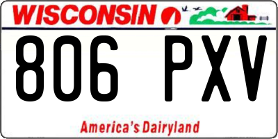 WI license plate 806PXV
