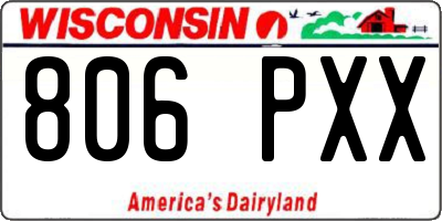 WI license plate 806PXX