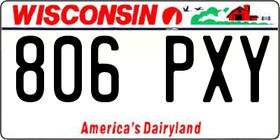 WI license plate 806PXY