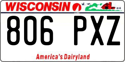 WI license plate 806PXZ