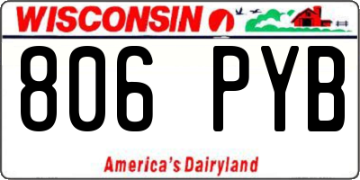 WI license plate 806PYB