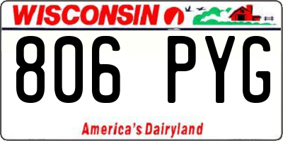 WI license plate 806PYG
