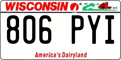 WI license plate 806PYI