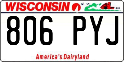 WI license plate 806PYJ