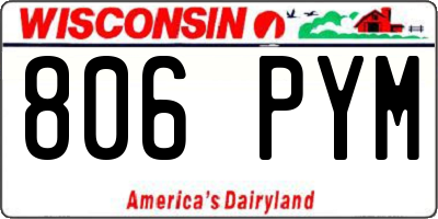 WI license plate 806PYM