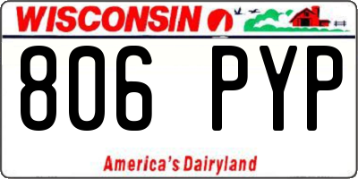WI license plate 806PYP