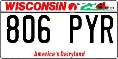 WI license plate 806PYR