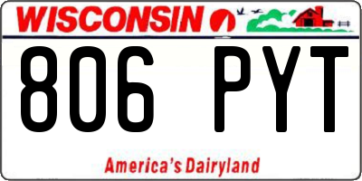 WI license plate 806PYT