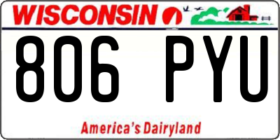 WI license plate 806PYU