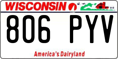 WI license plate 806PYV