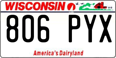 WI license plate 806PYX