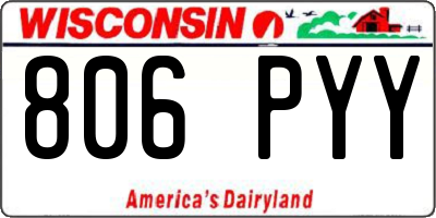 WI license plate 806PYY