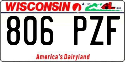 WI license plate 806PZF