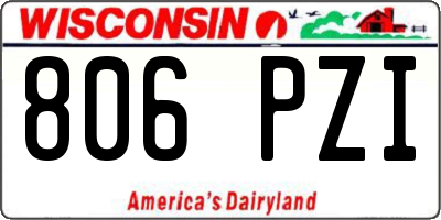 WI license plate 806PZI