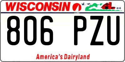 WI license plate 806PZU