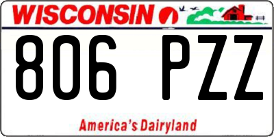 WI license plate 806PZZ