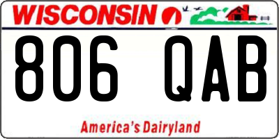 WI license plate 806QAB
