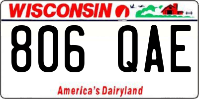 WI license plate 806QAE