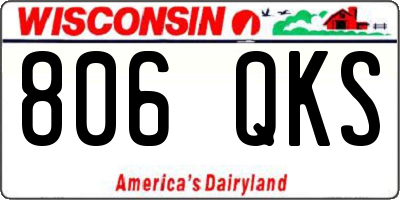 WI license plate 806QKS