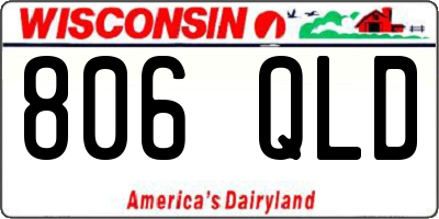 WI license plate 806QLD