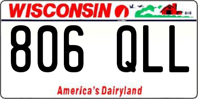 WI license plate 806QLL