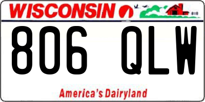 WI license plate 806QLW