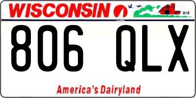 WI license plate 806QLX