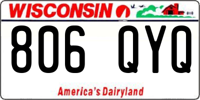 WI license plate 806QYQ