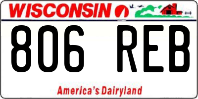 WI license plate 806REB