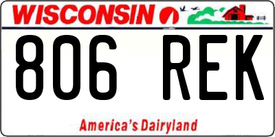 WI license plate 806REK