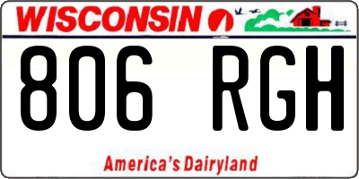 WI license plate 806RGH