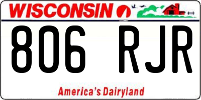WI license plate 806RJR