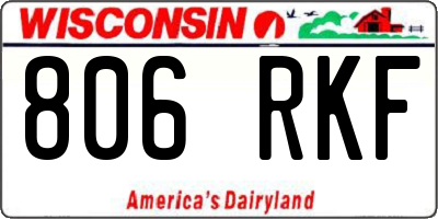WI license plate 806RKF