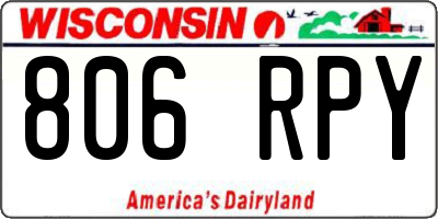 WI license plate 806RPY