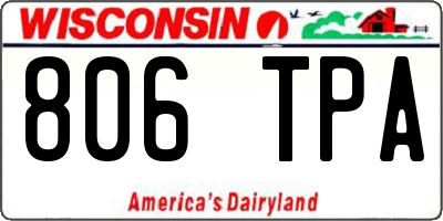 WI license plate 806TPA