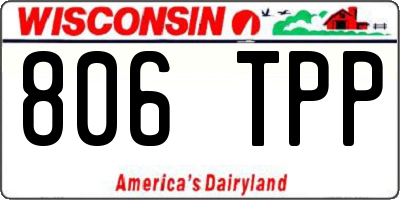WI license plate 806TPP