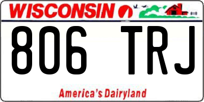 WI license plate 806TRJ
