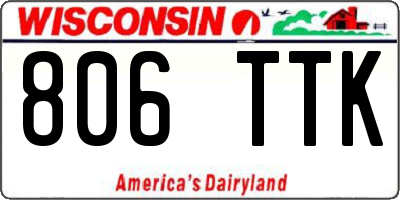 WI license plate 806TTK