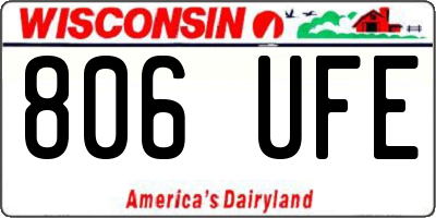 WI license plate 806UFE