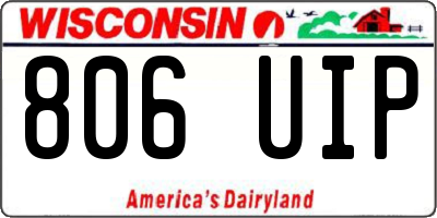 WI license plate 806UIP
