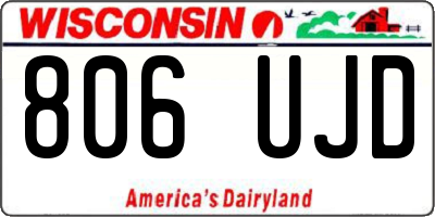 WI license plate 806UJD
