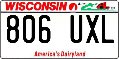 WI license plate 806UXL