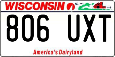 WI license plate 806UXT