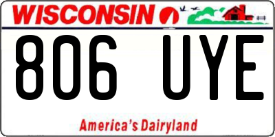 WI license plate 806UYE